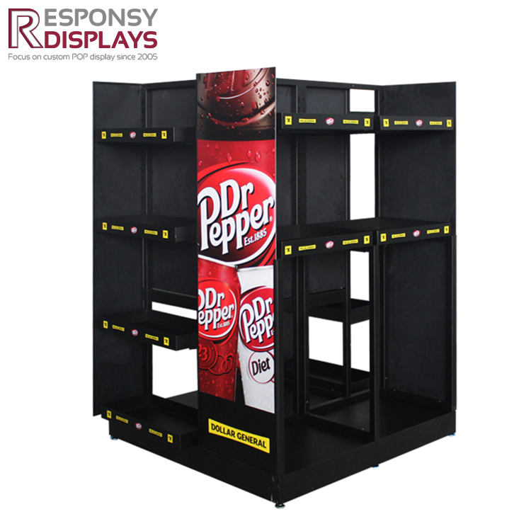 Floor Metal Energy Drink Beverages Display Stand