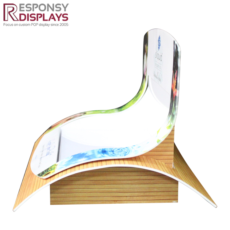 Countertop Promotion Acrylic Wood Grain Effect Essential Oil Display Stand