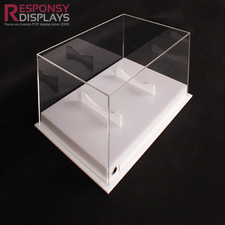 Counter Table Football Exhibit Clear Acrylic Box Rugby Display With Light