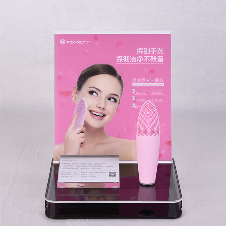 Countertop Acrylic Beauty Apparatus Facial Cleanser Facial Cleaning Product Display Stand