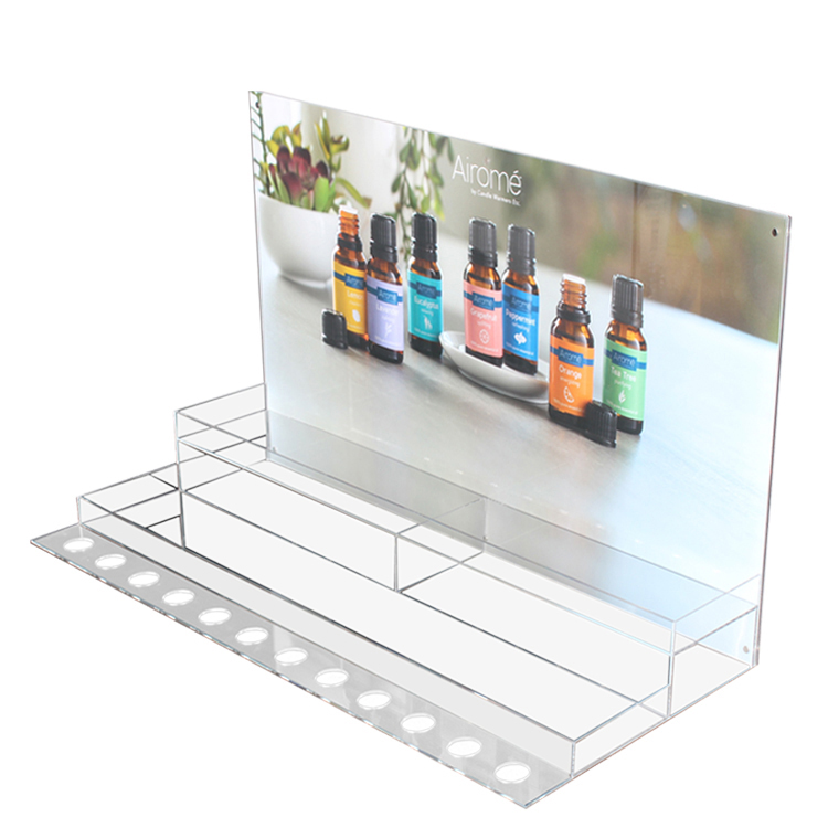 Premium & Cost-effective Table Top Clear Acrylic Essential Oil Display Rack